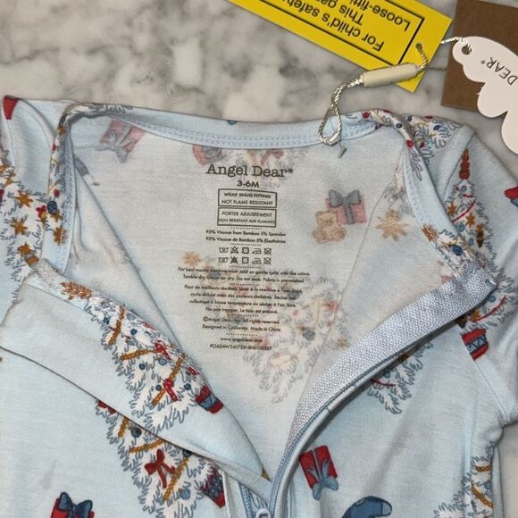 NWT Angel Dear Holiday Festive Print Kids Footie - Picture 2 of 8